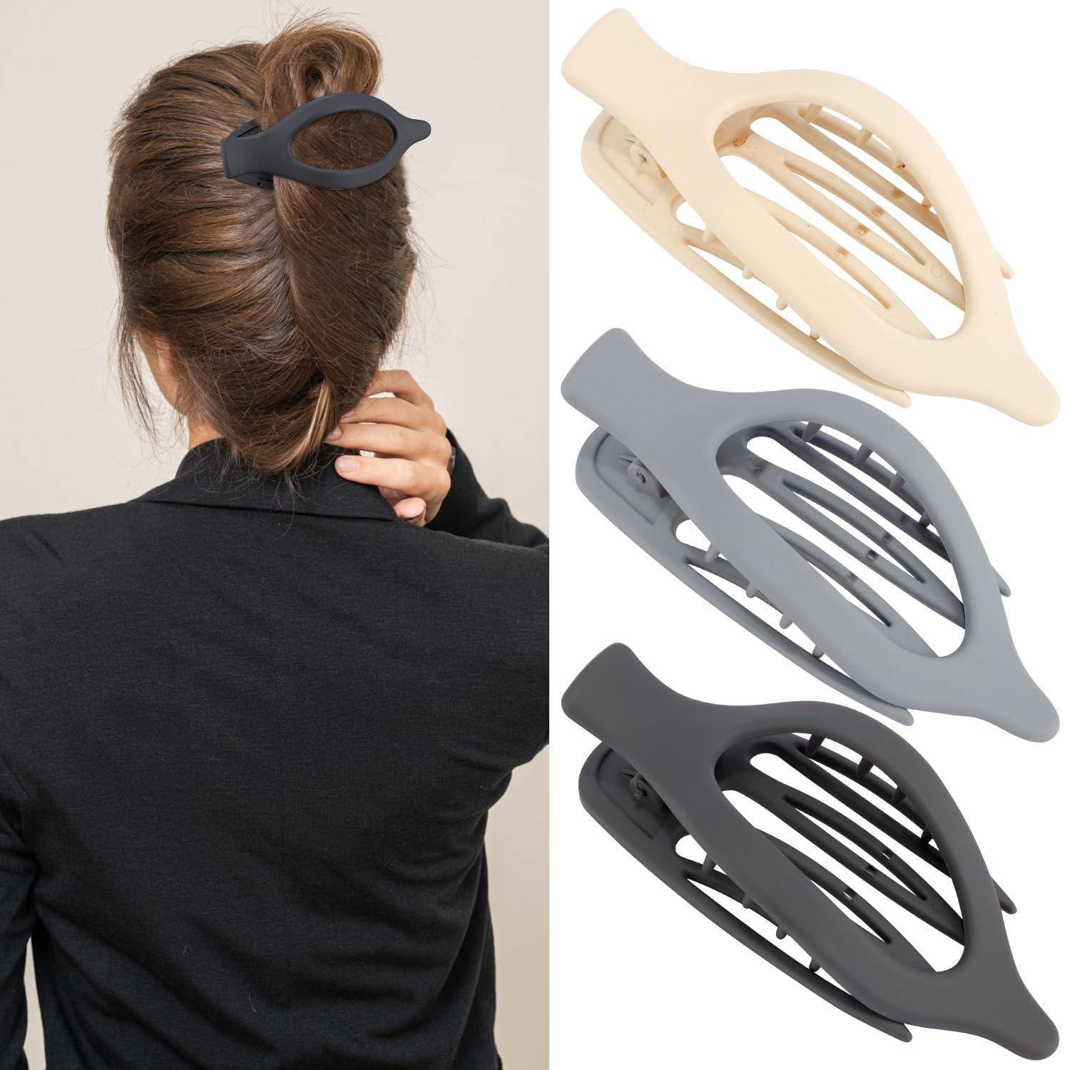 Amazon.com : ATODEN Flat Hair Clips for Women Lay Flat Hair Claw